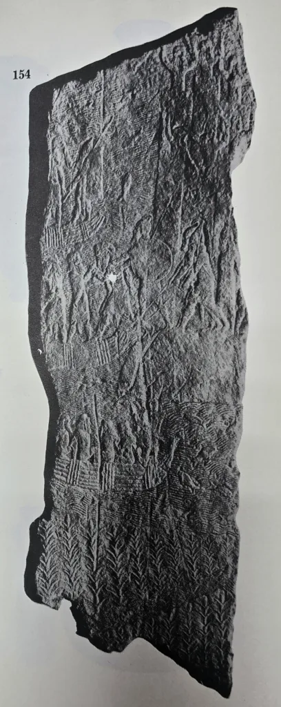 A large Assyrian relief depicting one of the campaigns of Sennacherib (704-681 B.C.) in the marsh area, South Iraq. Found at Nineveh.