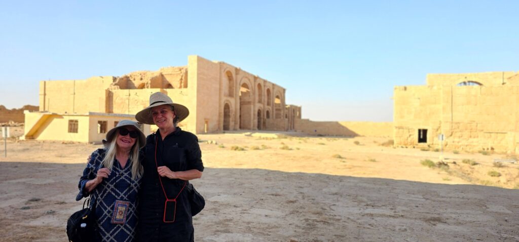 friends visiting Hatra ruins during private tours to Iraq