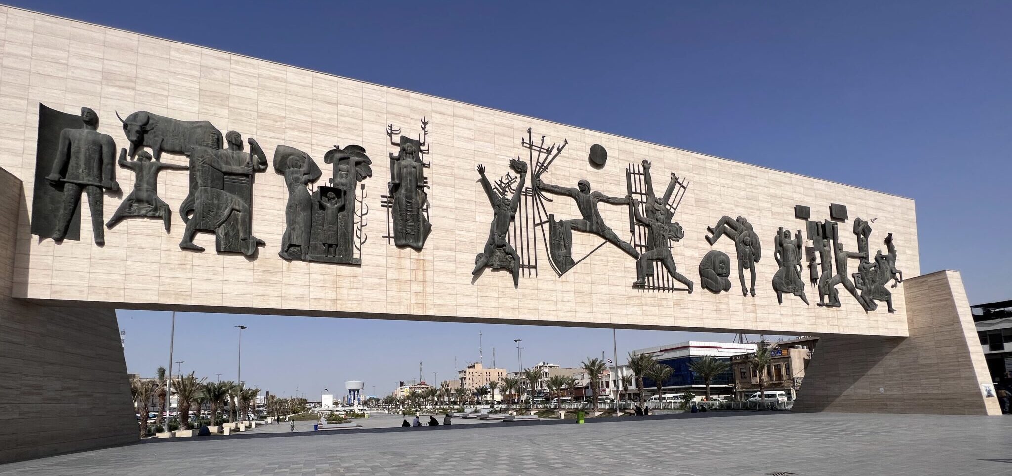 The Freedom Monument at Liberation Square (Tahrir Square) in central Baghdad, Iraq, designed by renowned sculptor Jawad Saleem.