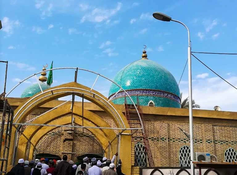 Junaid Al-Baghdadi Mosque in Baghdad, Iraq, showcasing its traditional Islamic architecture and spiritual heritage, offering visitors a glimpse into the city’s rich religious and cultural history.